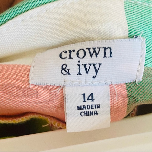 Crown & Ivy Multicolor Plaid preppy Skort - Size 14 - Picture 2 of 5